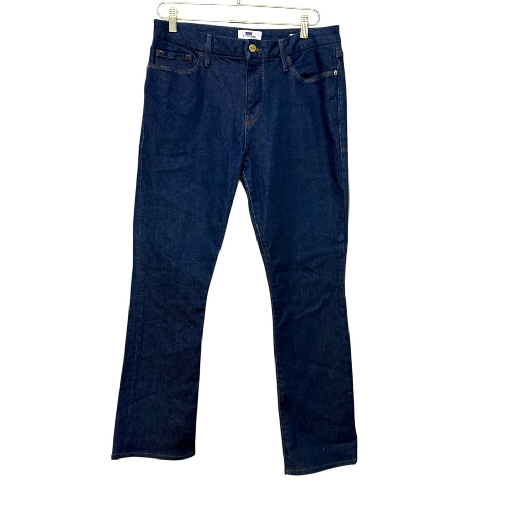 FRAME Le Mini Bootcut Jeans Women's 29 Dark Wash Blue Denim Western Festive